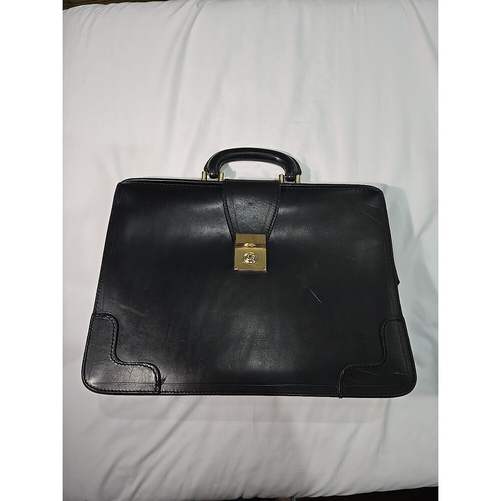 PEAL & CO / BROOKS BROTHERS / SWAINE ADENEY Vintage Leather Briefcase. England. - Picture 1 of 13